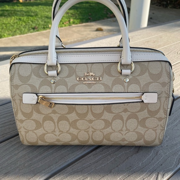 Coach Handbags - Coach Medium  Rowen Signature Beige bag